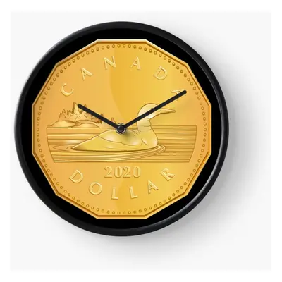 (Loonie=5059) Wall Clock Inch Funny Mantel & Tabletop Art Decor for Home Bedroom Office