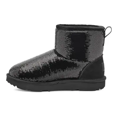 UGG Unisex-Child Classic Mini Mirror Ball Boot Black Big Kid