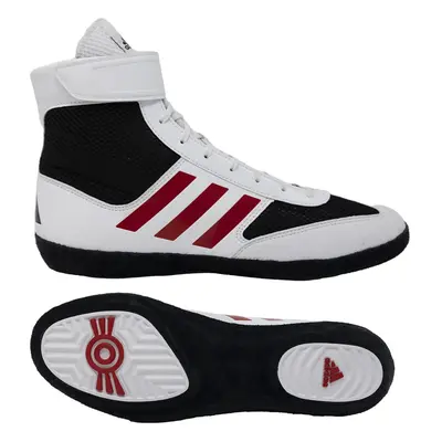 adidas Men's Combat Speed Wrestling Shoe Black/White/Red 7.5