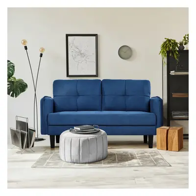 2 Seater Sofa Fabric Sofa Couch with Thicken Cushions, Comfy Sofa