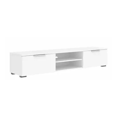 TV Unit Drawers Shelf in White High Gloss