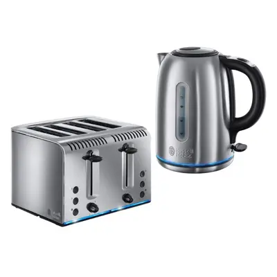 Russell Hobbs Buckingham Kettle & Toaster Brushed/Polished Steel Set