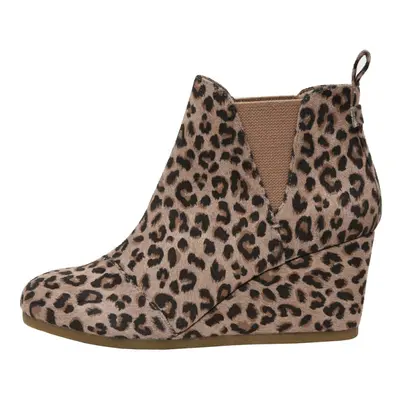 Dunes Womens Zoey wedge bootie Wide Width available LEOPARD