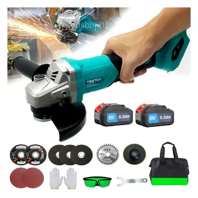 Cordless Brushless Angle Grinder Sander Cutter Polisher+5.5A 2xBattery+Charger-Makita Compatible