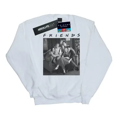 (4XL, White) Friends Mens Black And White Photo Sweatshirt