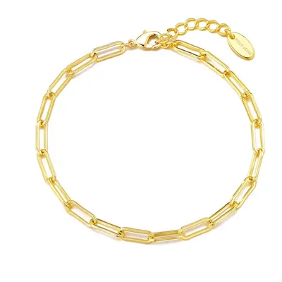 Philip Jones Gold Plated Small Link Paperclip Bracelet