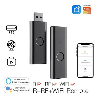 Smart Infrared WiFi Remote Controller Wireless USB IR+RF Controller for TV Fan Smart Home with A