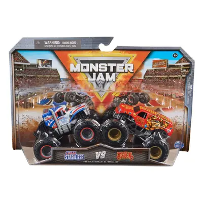 Monster Jam Official Lucas Stabilizer Vs. Jester Die-Cast Monster Trucks 1:64 Scale Kids Toys fo