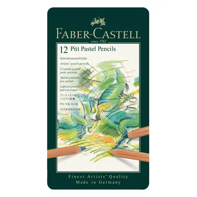 Faber-Castel FC112112 Pitt Pastel Pencils in A Metal Tin (12 Pack) As