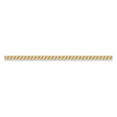 (24) Jewelco London Unisex Solid 9ct Yellow Gold Flat Curb 3.6mm Gauge Chain Necklace