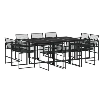 (10 piece) vidaXL Garden Dining Set Outdoor Table and Chair Poly Rattan