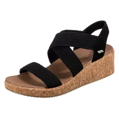 Skechers Women's Arch FIT Beverlee-Love Stays Wedge Sandal Black