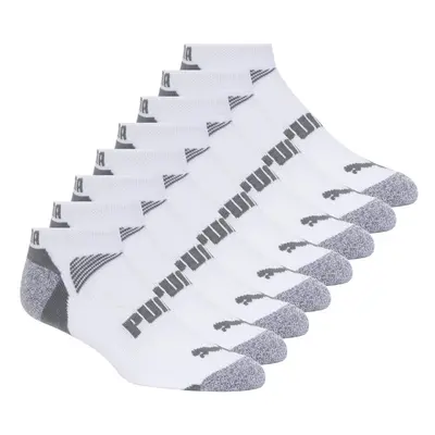 PUMA mens Low Cut Pack Cool Cell No Show Socks White/Steel Grey