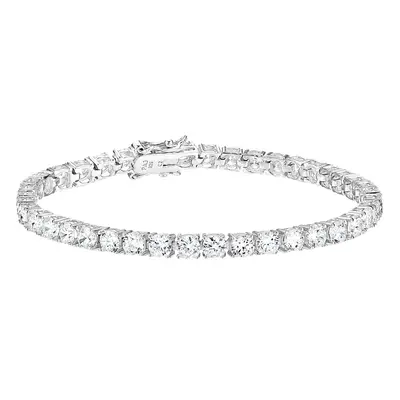 Amazon Essentials Platinum Plated Sterling Silver Round cut cubic Zirc