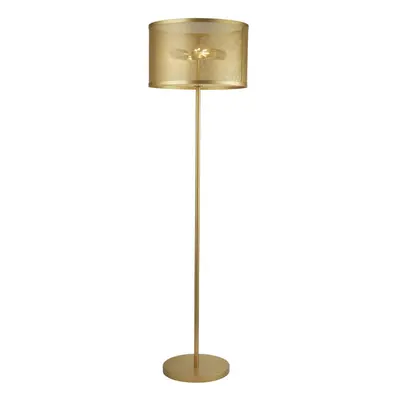 Searchlight Fishnet Light Floor Lamp Matt Gold