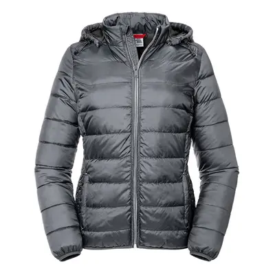 (S, Iron) Russell Womens/Ladies Hooded Nano Padded Jacket