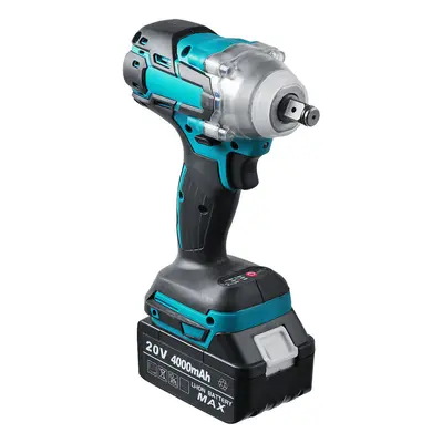 (EU Plug) 100-240V 20V 520N.m 4000RPM Brushless Electric Impact Wrench Cordless 1/2" Power Tool 