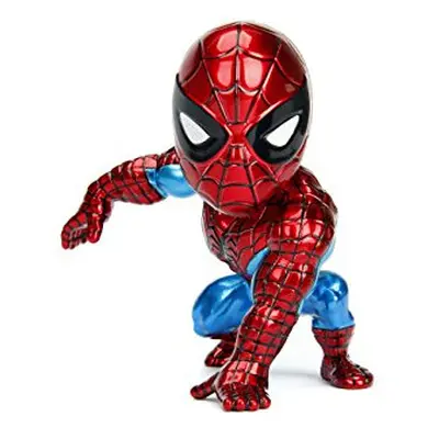 Jada Toys Metals Marvel Classic Spiderman Diecast Collectible Toy Figure, 4"