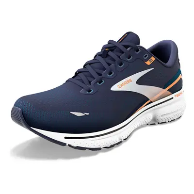 Brooks Men's Ghost Neutral Running Shoe - Peacoat/Blue/Orange Pop