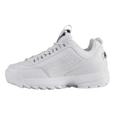 Fila Disruptor II (Little Kid/Big Kid) White/Peacoat/Virtual Red 5.5 B