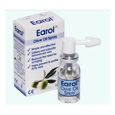 Earol Ear Wax Remover Olive Oil Spray Softens & Removes Ear Wax - 10ml X