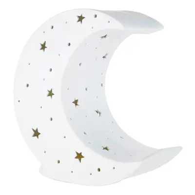 Kids White Porcelain Moon Kids Baby Night Light Children Bedroom Lamp Nightlight