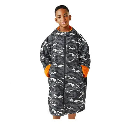 (5-9 Yrs, Black Camo) Regatta Kids Spirit Of Adventure Hooded Waterproof Warm Drying Changing Ro