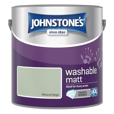 Johnstones Washable Matt Wall Emulsion Paint 2.5l Natural Sage