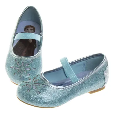 Disney Girls Mary Jane Flats Kids Character Princess Dress up Slipon Shoes Blue Medium Toddler