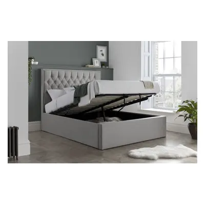 (Double) Wilford Grey Fabric Ottoman Storage Bed