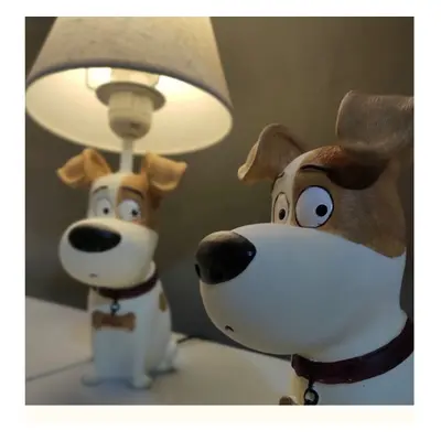 Cute Cartoon Dog Table Lamp Children's Room Bedroom Bedside Lamp Children's Gifts USB Warm Light