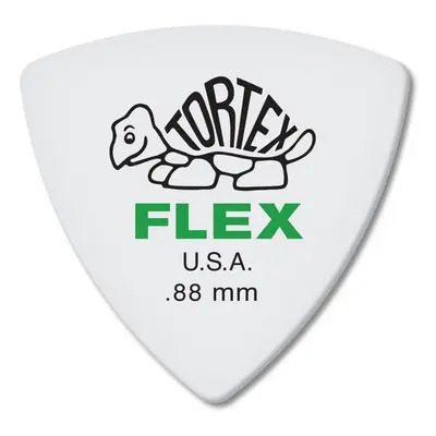 Jim Dunlop Dunlop Tortex Flex Triangle .88mm Green Guitar Pick-72 Pack (456R.88)