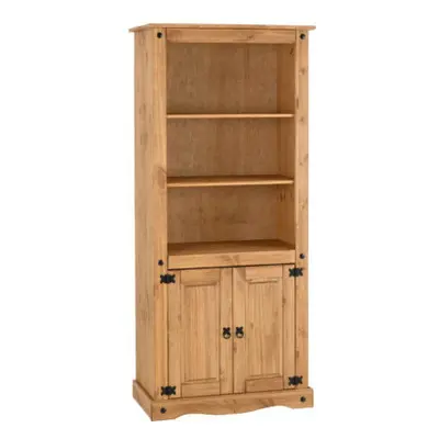 Corona Door Display Unit/Bookcase - Distressed Waxed Pine