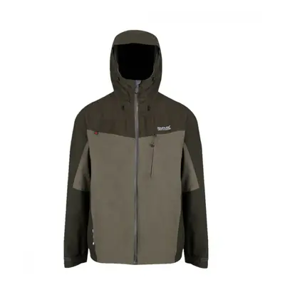 (S, Nephrite Green/Black) Regatta Mens Birchdale Waterproof Hooded Jacket