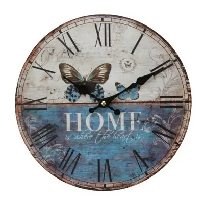 Hometime Forest Gate Home Butterfly Wall Clock