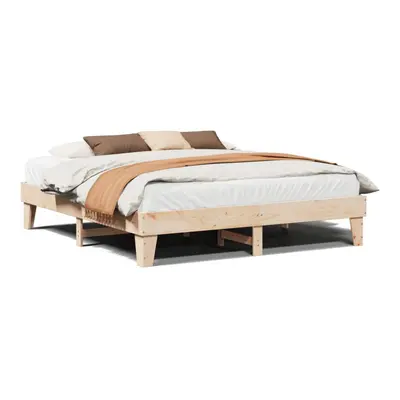 vidaXL Bed Frame without Mattress Bed Base Bedstead 200x200 cm Solid Wood Pine