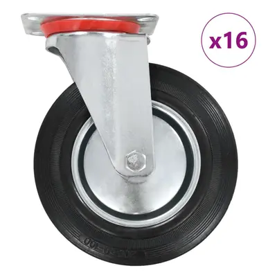 (16 pcs) vidaXL Swivel Casters Trolley Moving Wheels Furniture Caster Trolley Caster