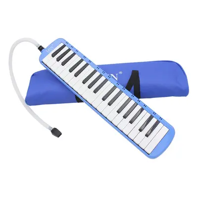 (Blue) 37-Key Melodica Harmonica Electronic Keyboard Mouth Organ With Handbag