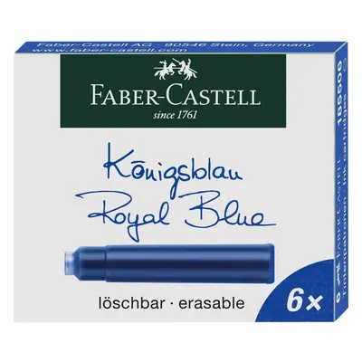 Faber Castell Standard Ink Cartridge - Blue (Pack of 6)