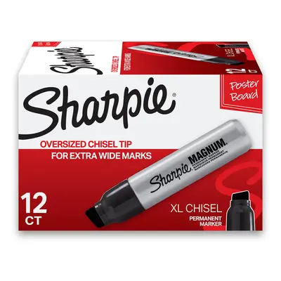 SHARPIE Magnum Permanent Marker | Oversized Chisel Tip Great for Poster Boards Black Count