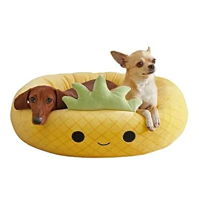 Official 24-Inch Maui Pineapple Pet Bed - Medium Ultrasoft Official Plush Pet Bed