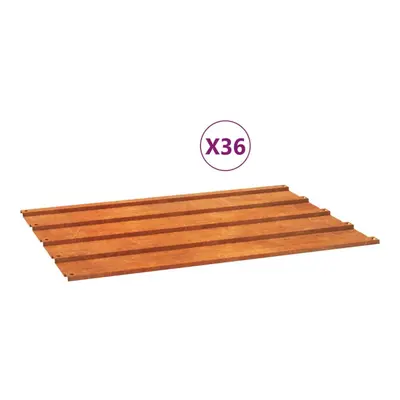 (60 x cm/ pcs) vidaXL Roof Panels Window Metal Roofing Sheet Rib Panel Rusty Corten Steel