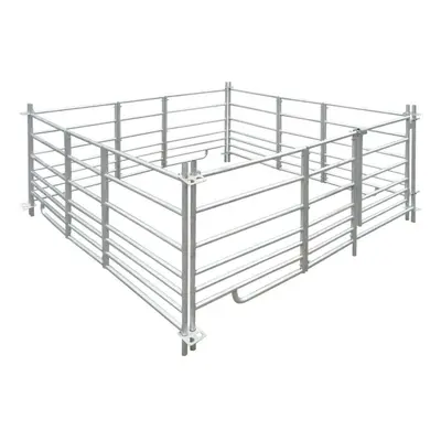 4-Panel Sheep Pen Sheep Hurdles with Lock Galvanised Steel x x cm