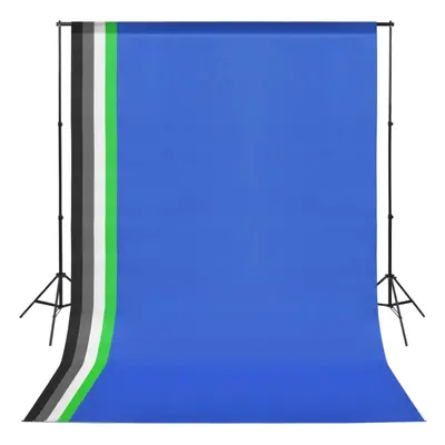 vidaXL Photo Studio Kit with Coloured Backdrops and Adjustable Frame Stand