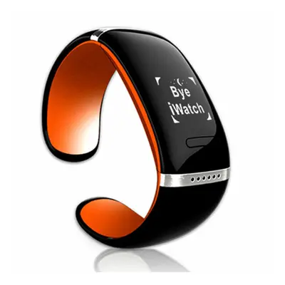 (Orange) 0.49 inch Touch Screen Bluetooth Call Message Reminder Pedometer Smart Watch