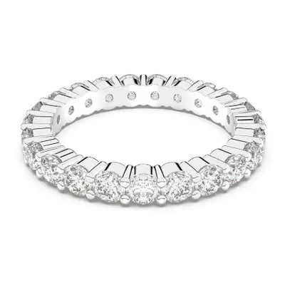 Swarovski Womens Vittore Ring White crystal Stones in a Rhodium Pl