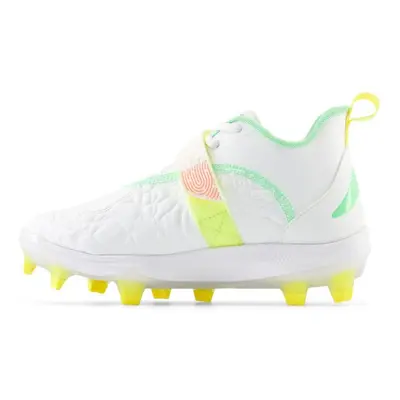 New Balance Lindor V2 Baseball Shoe White/Neon Dragonfly/Cosmic Pinea