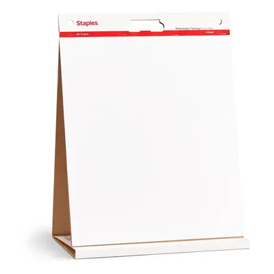 Staples Stickies Tabletop Easel Pad 20-Inch X 23-Inch White Sheets/Pad (23448)