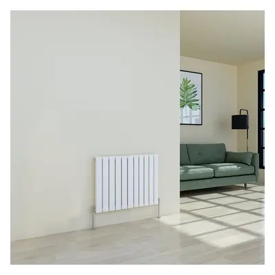 (600 x 750mm Double, White) Flat Panel Designer Radiator