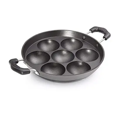 Premier Induction Base Non Stick Paniyaram Pan, Black, Cavity